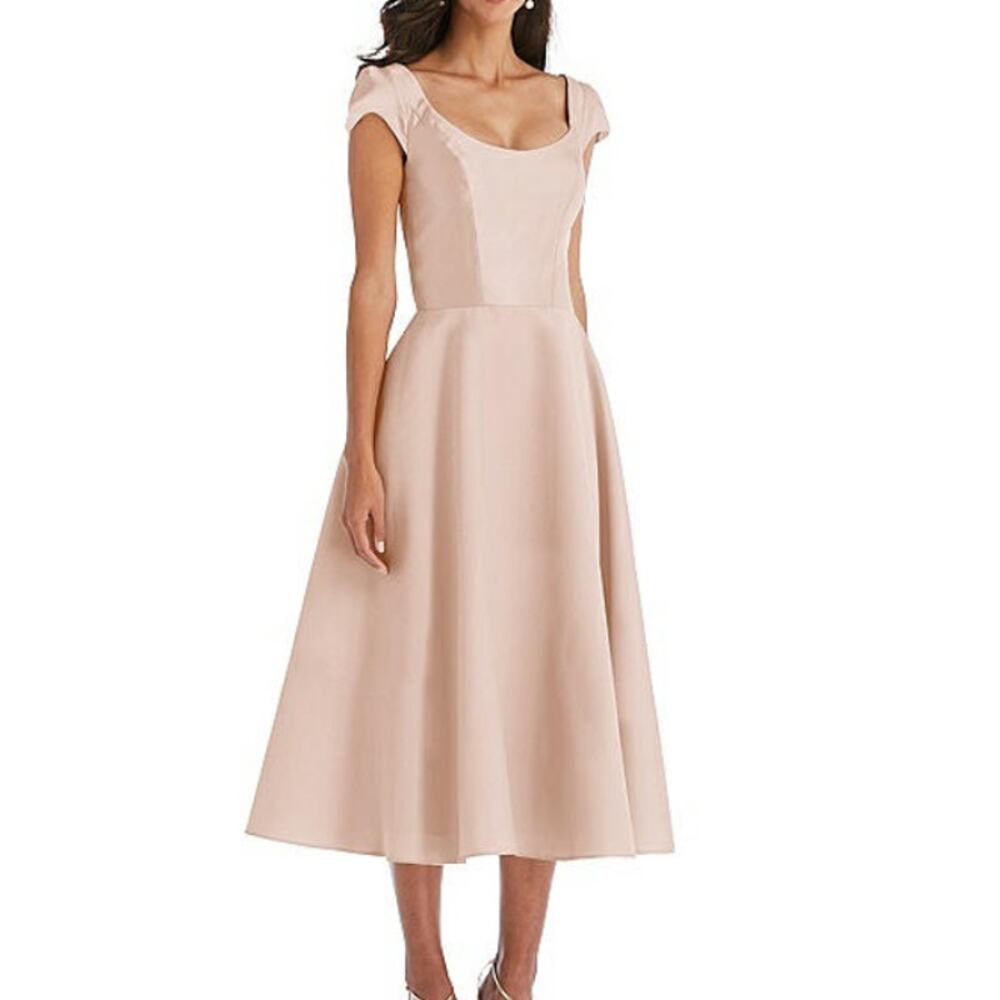 Womens Alfred Sung Dress Style D798 Champagne Size 10R EUC!